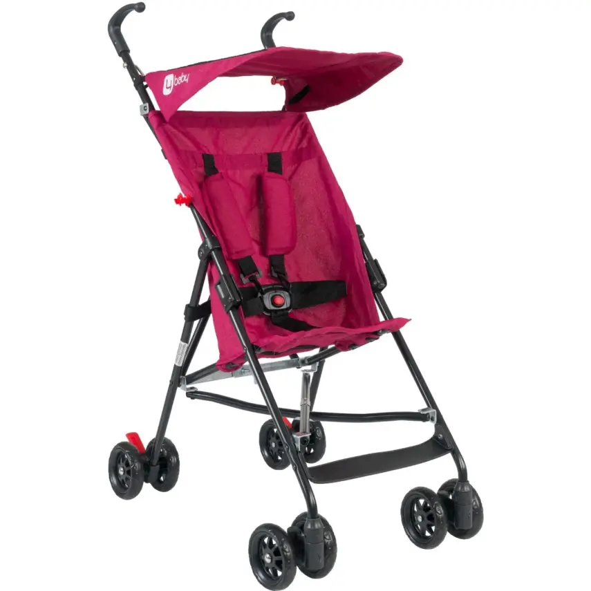 4 Baby Kolay Katlanabilen Eko Baston Bebek Arabası Pembe - 1