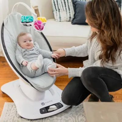 4moms MamaRoo 4.0 App Elektrikli Ana Kucağı Silver Plush - 3
