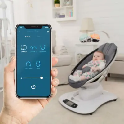 4moms MamaRoo 4.0 App Elektrikli Ana Kucağı Silver Plush - 7