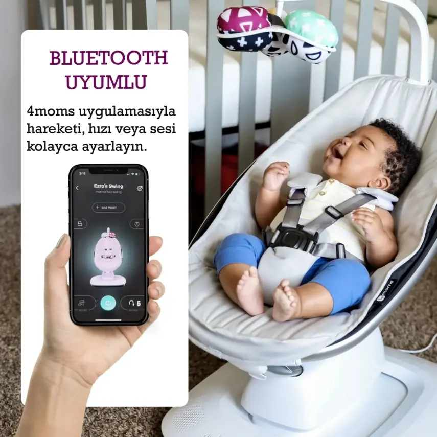 4moms MamaRoo 5.0 Elektrikli Ana Kucağı RoseWood - 4