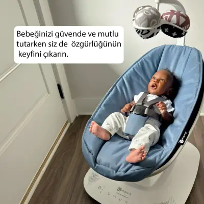 4moms MamaRoo 5.0 Elektrikli Ana Kucağı Slate Blue - 4