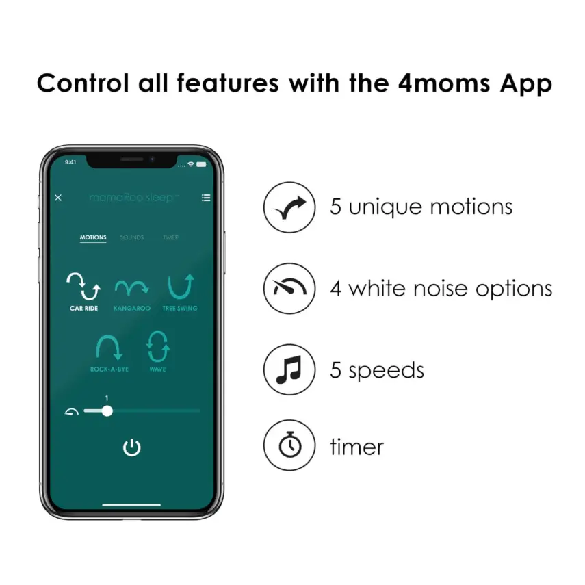 4moms Mamaroo Sleep Bassinet Grey - 4