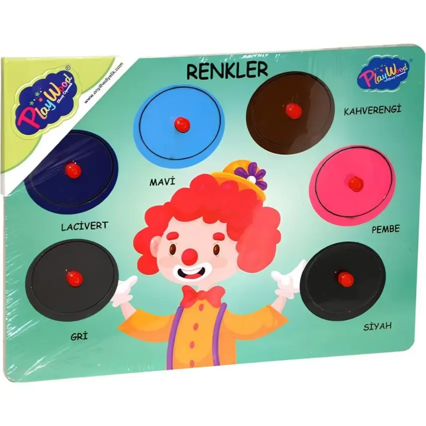 Ahşap Tutmalı Puzzle - Renkler  - 2