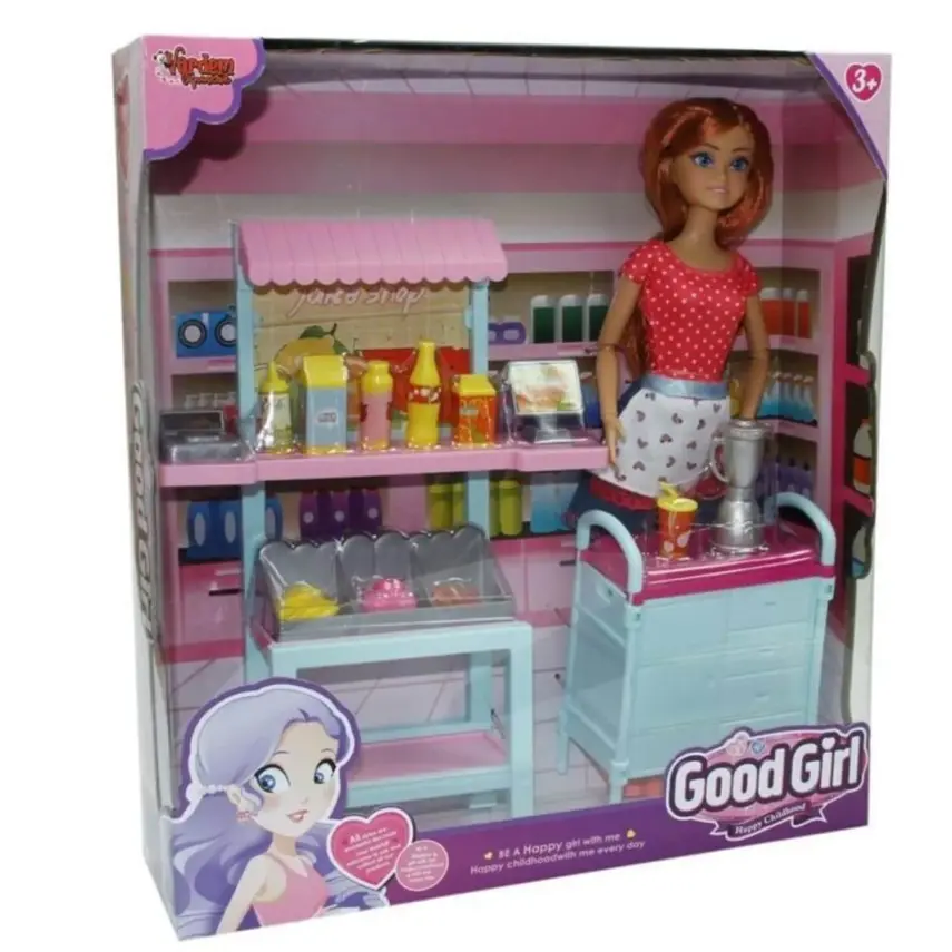 Aksesuarli Kafe İşletmecisi Bebek 29 cm Kutulu  - 1