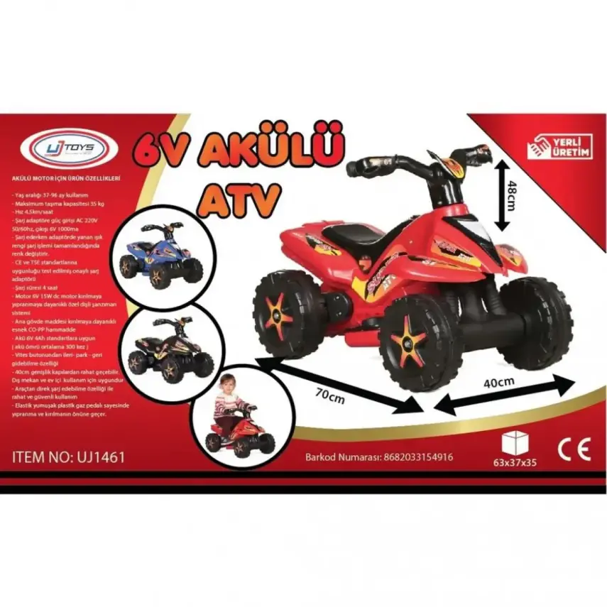 Akülü Atv 6 Volt Siyah - 2