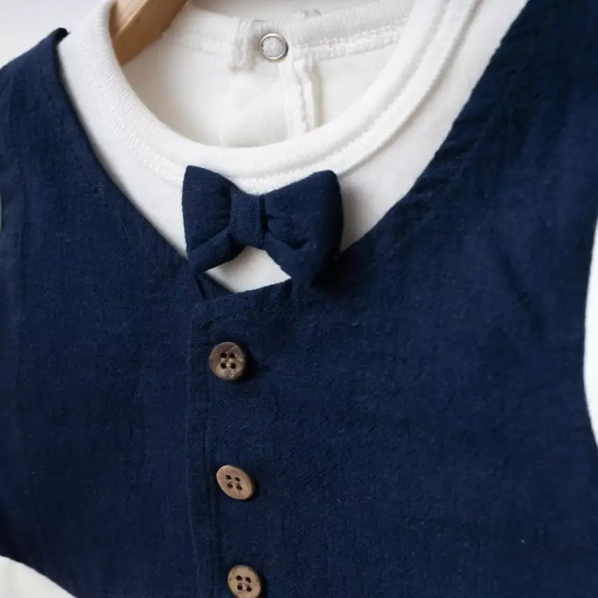 Albimini 2li Takım Yelekli Lacivert - 2