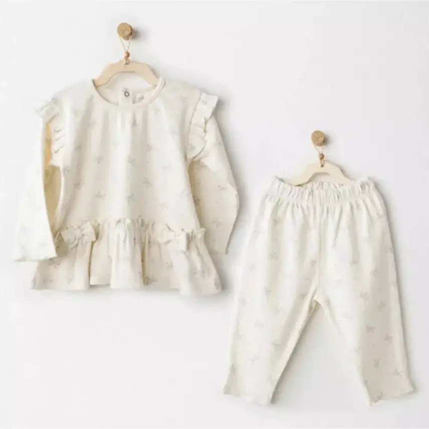 Andy Wawa 2li Takım Baby Bow Bliss Ekru - 1