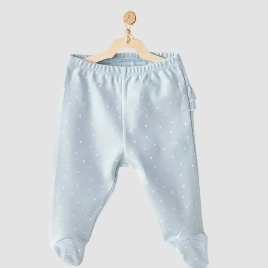 Andy Wawa 3lü Şapkalı Kız Bebek Zıbın Takımı Cuddly Bunny Bear Mavi - 3