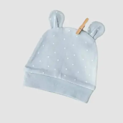 Andy Wawa 3lü Şapkalı Kız Bebek Zıbın Takımı Cuddly Bunny Bear Mavi - 4