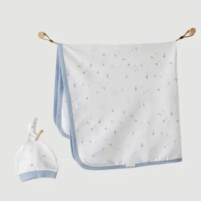 Andy Wawa Battaniye Şapka Takım Ocean Is My Happy Place 85X90cm Beyaz