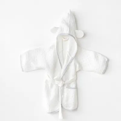 Andy Wawa Erkek Bebek Bornozu Wawa Boys Beyaz - 2