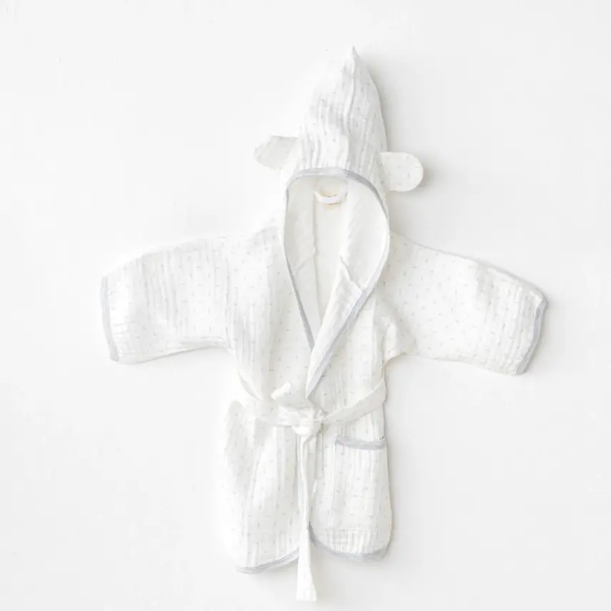 Andy Wawa Erkek Bebek Bornozu Wawa Boys Beyaz - 2