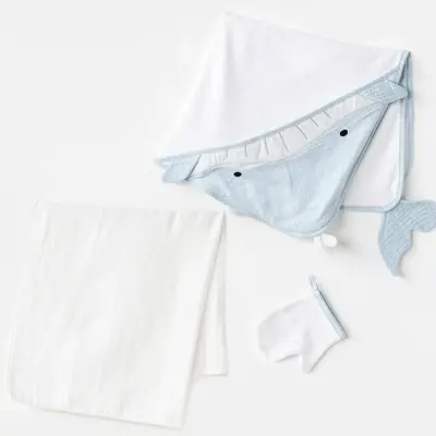 Andy Wawa Havlu Takımı 3lü Müslin Home Mavi