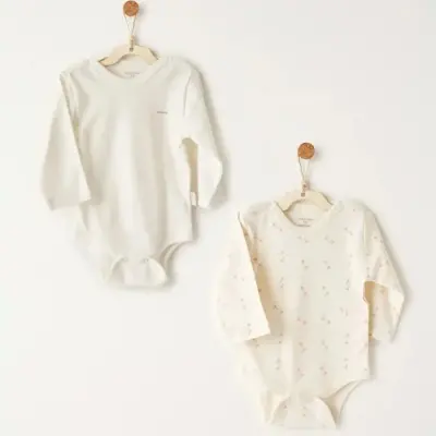 Andy Wawa Kız Body 2li Mon Petit Amour Pembe