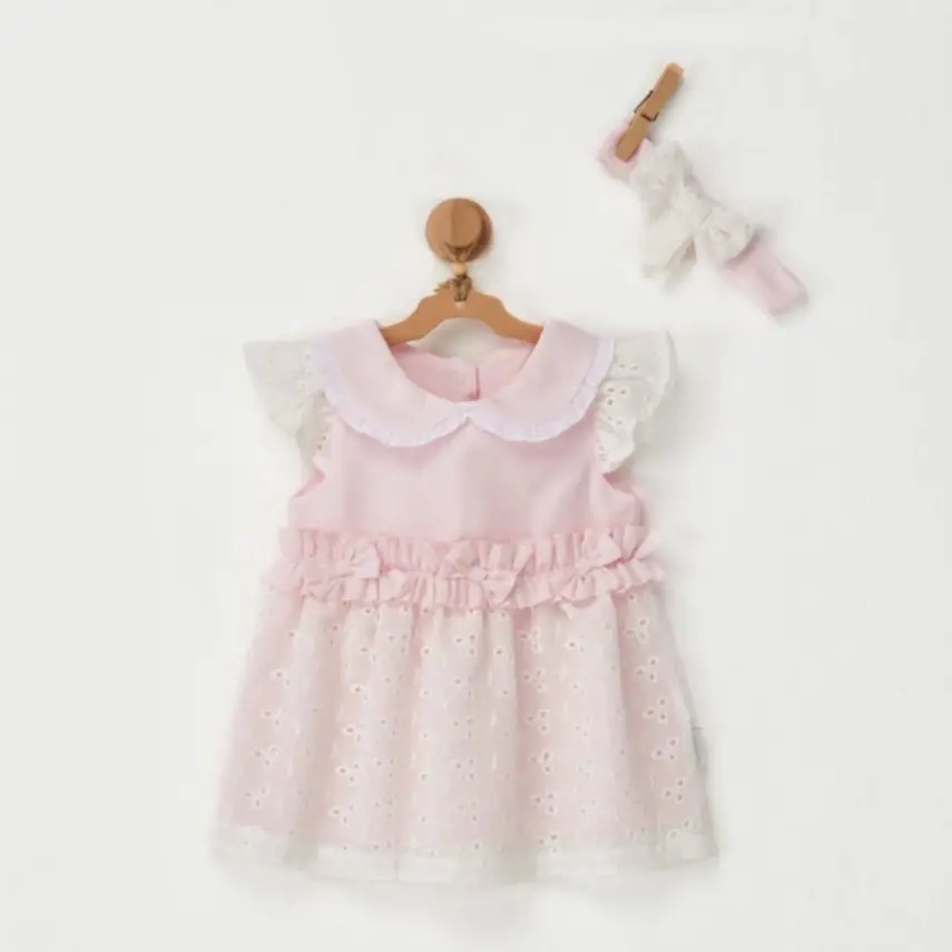 Andy Wawa Kız Elbise Bant Takım Floral Street Pembe - 1