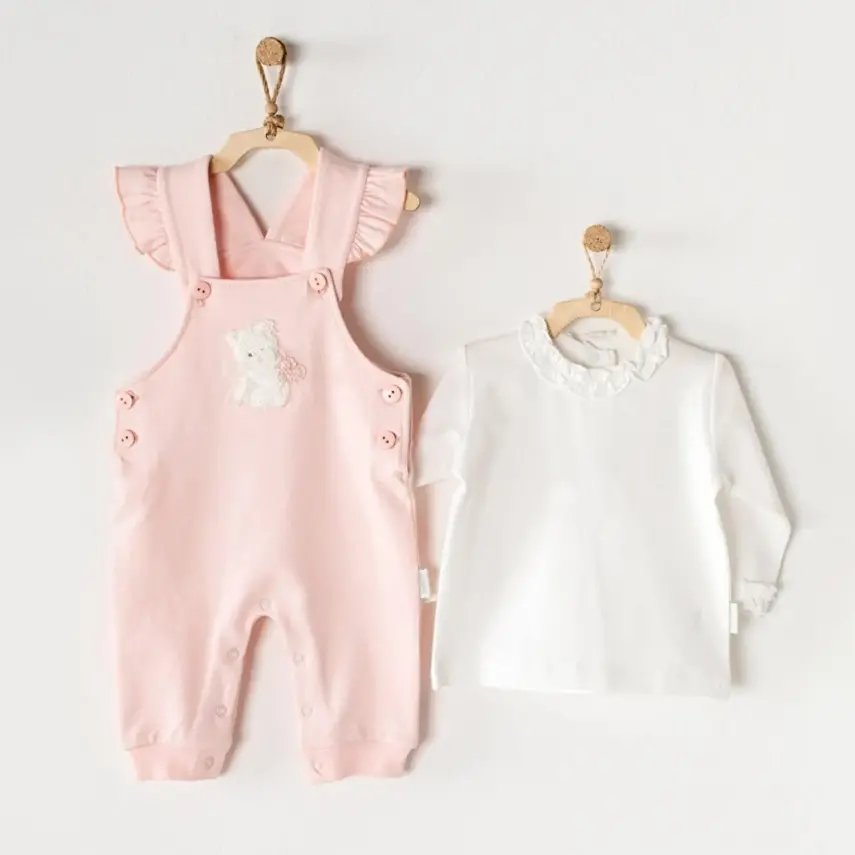 Andy Wawa Kız Salopet Takımı Heart To Heart Pembe - 2