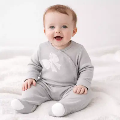 Andy Wawa Tulum Bant Takım Baby Bow Bliss Gri (1)