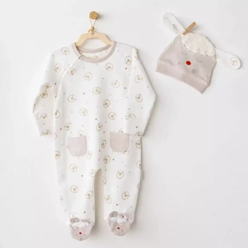 Andy Wawa Tulum Şapka Takım Tinny S Sheeps Ekru - 1