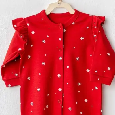 Andy Wawa Tulum Şapka Takım Velvet Happy Newyear Kırmızı - 2