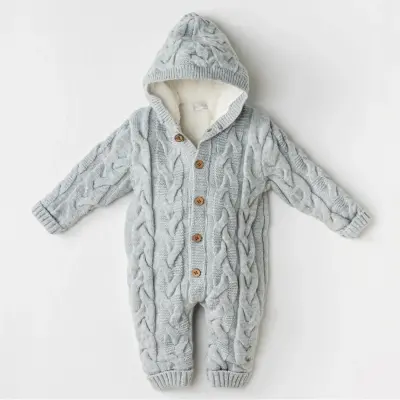 Andy Wawa Unisex Kozmonot Triko Pramsuit Gri Melanj - 1