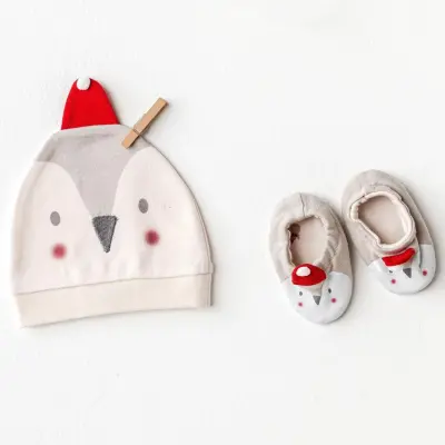 Andy Wawa Unisex Şapka Patik Takım Penguin Ekru - 1