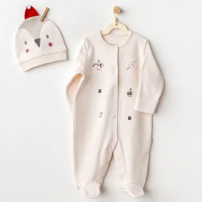 Andy Wawa Unisex Tulum Şapka Takım Penguin Ekru - 4