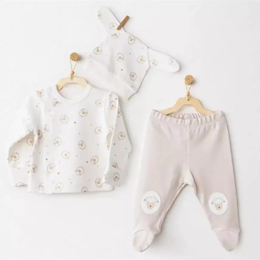 Andy Wawa Zıbın Takımı 3lü Tinny S Sheeps Ekru - 1