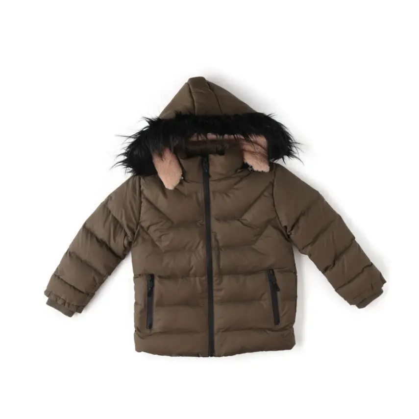 Angeltouch Erkek Su Geçirmez Kaz Tüyü Kaban Haki - 2