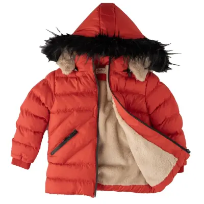 Angeltouch Kız Su Geçirmez Kaban Z Desen Kırmızı - 6