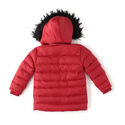 Angeltouch Kız Su Geçirmez Kaz Tüyü Kaban Kırmızı - 3