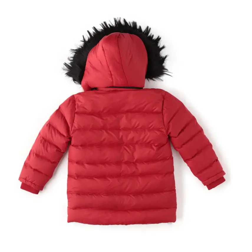 Angeltouch Kız Su Geçirmez Kaz Tüyü Kaban Kırmızı - 3