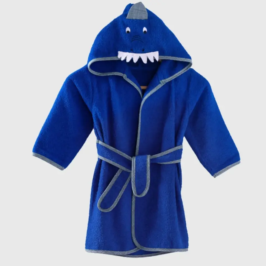 Angeltouch Unisex Bebek Bornozu Figürlü Mavi - 2