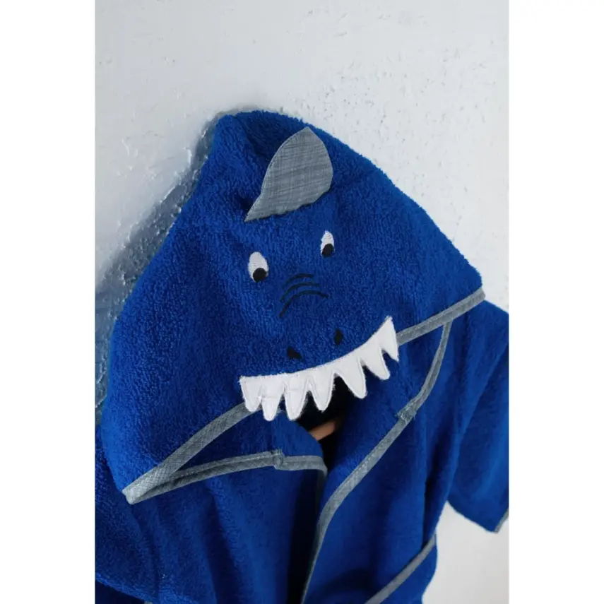 Angeltouch Unisex Bebek Bornozu Figürlü Mavi - 3