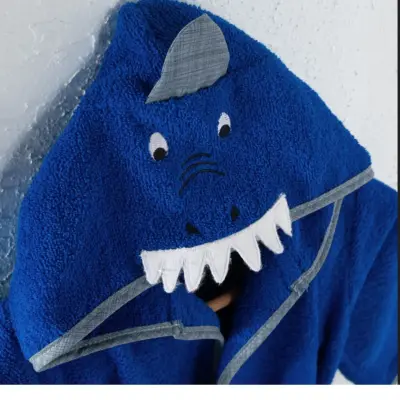 Angeltouch Unisex Bebek Bornozu Figürlü Mavi - 4