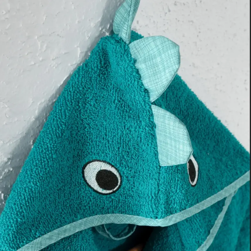 Angeltouch Unisex Bebek Bornozu Figürlü Petrol - 7