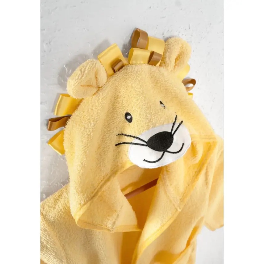 Angeltouch Unisex Bebek Bornozu Figürlü Sarı - 4