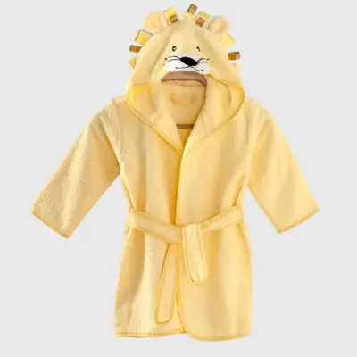 Angeltouch Unisex Bebek Bornozu Figürlü Sarı - 3