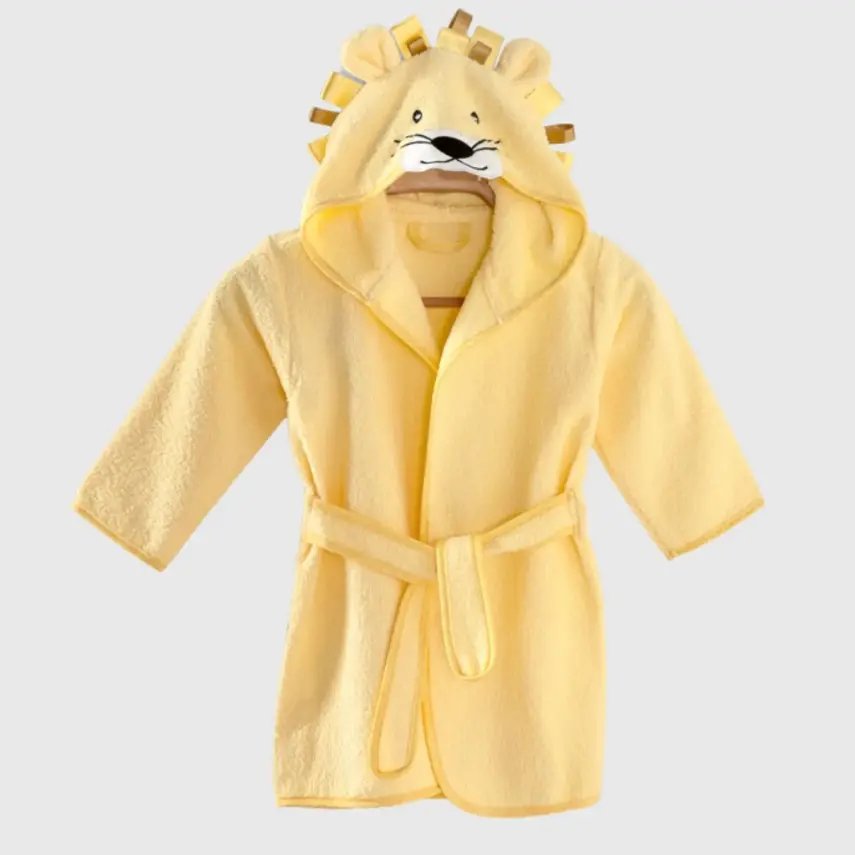 Angeltouch Unisex Bebek Bornozu Figürlü Sarı - 3