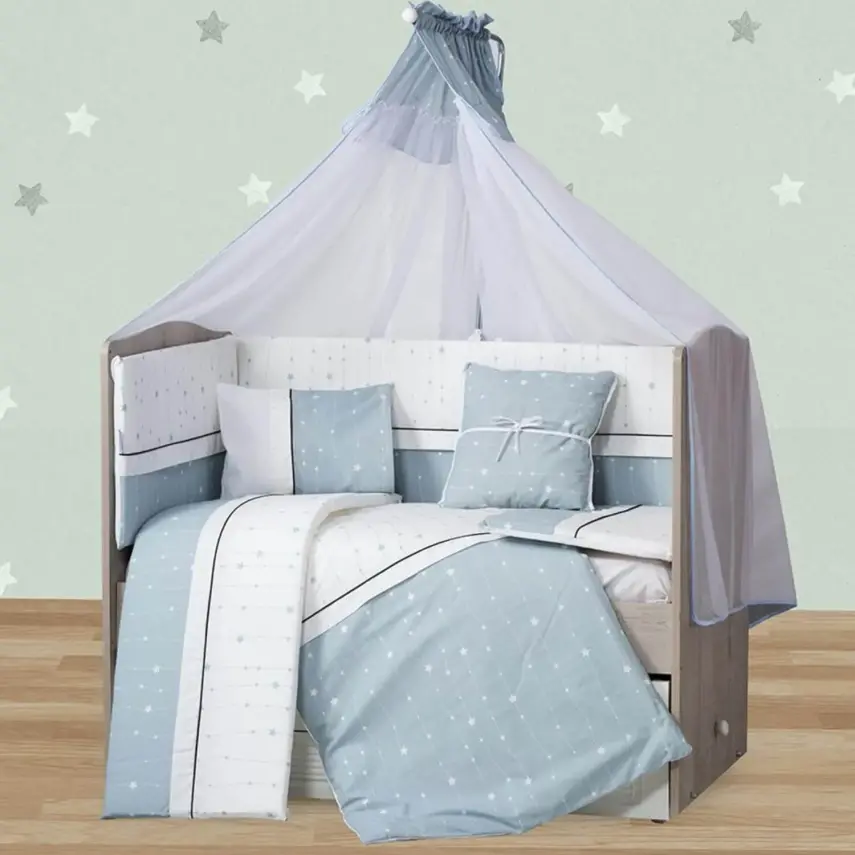 Aras Bebe Stella Uyku Seti 70*130 Mavi - 1