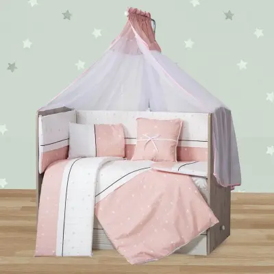 Aras Bebe Stella Uyku Seti 70*130 Pembe
