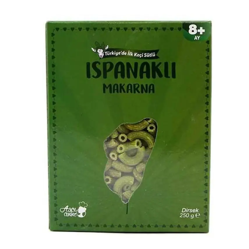 Aşçı Anne Ispanaklı Makarna (Dirsek) 250 gr - 3