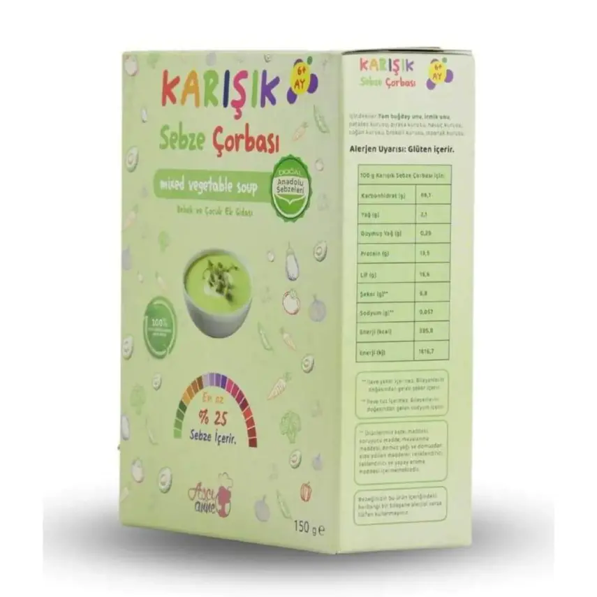 Aşçı Anne Karışık Sebzeli Çorba 150 gr - 3