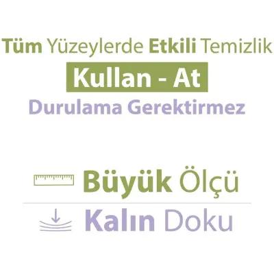 Baby Turco Doğadan Yüzey Temizlik Havlusu 100lü - 4