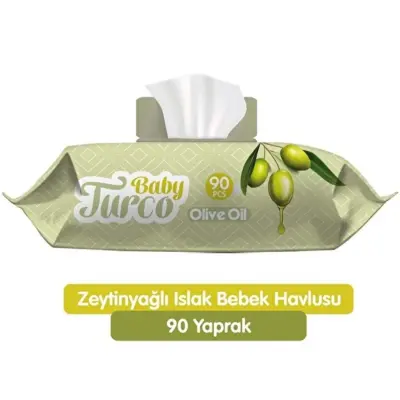 Baby Turco Zeytinyağı Islak Mendil 90lı