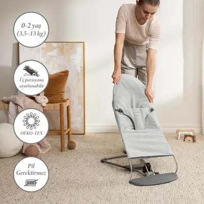 Babybjörn Balance Bliss Ana Kucağı Woven Melange Light Grey (1)