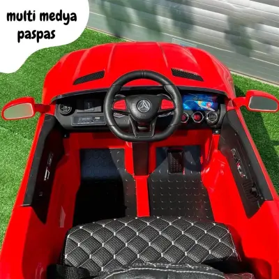 Babyhope 444 GTR Sport Akülü Araba Kırmızı 12V - 9