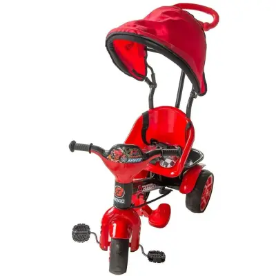 Babyhope Bobo Tenteli İtmeli Bisiklet Kırmızı (1)