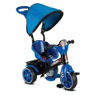 Babyhope Bobo Tenteli İtmeli Bisiklet Mavi 