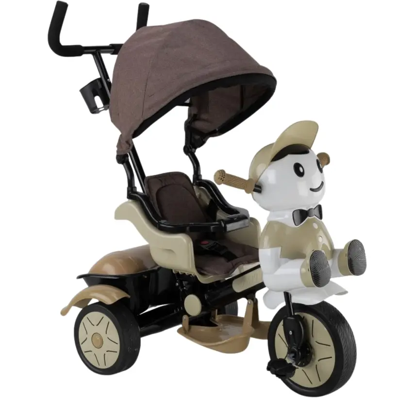 Babyhope Yupi Triycle Lüx Üç Tekerlikli Bisiklet Kahve - 1
