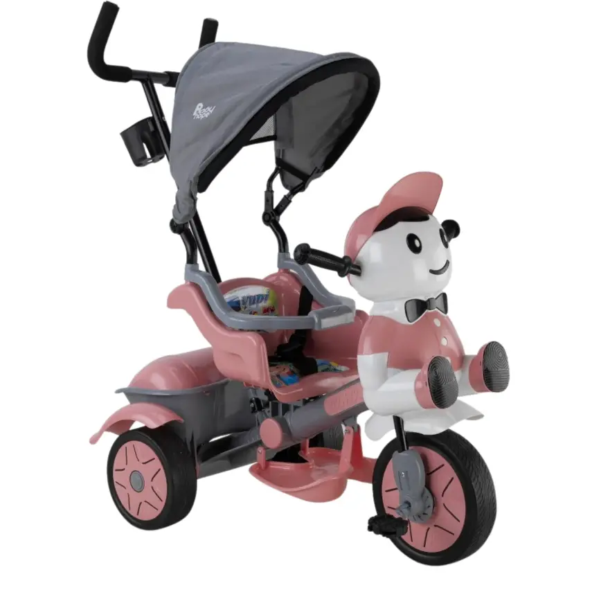 Babyhope Yupi Triycle Lüx Üç Tekerlikli Bisiklet Pastel Pembe - 1